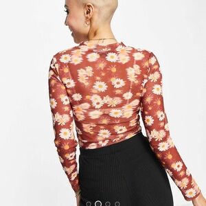 ASOS Floral Mesh Long Sleeve